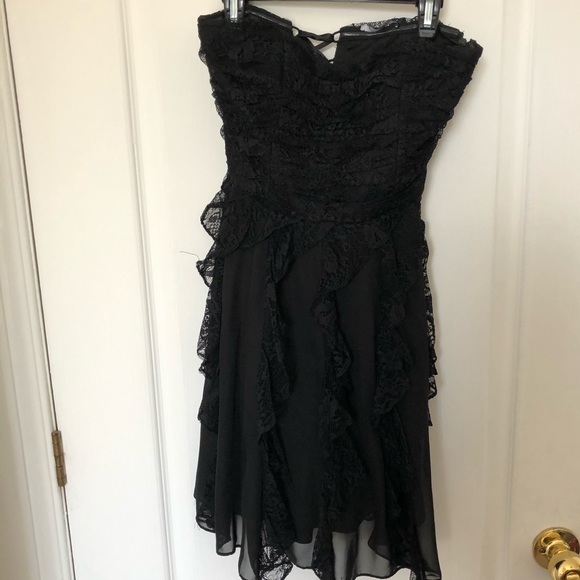 Strapless lace black dress - Picture 2 of 3